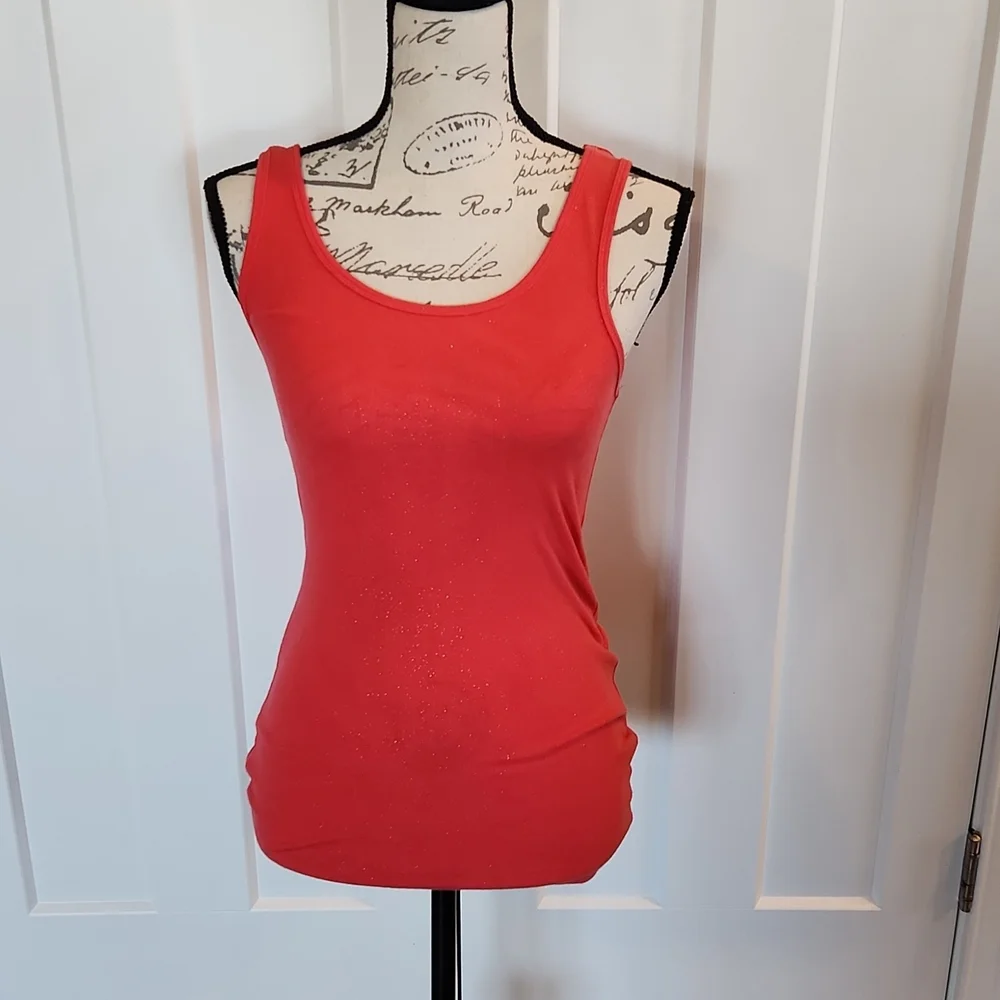 Mossimo pink tank with gold glitter - Picture 1 of 5